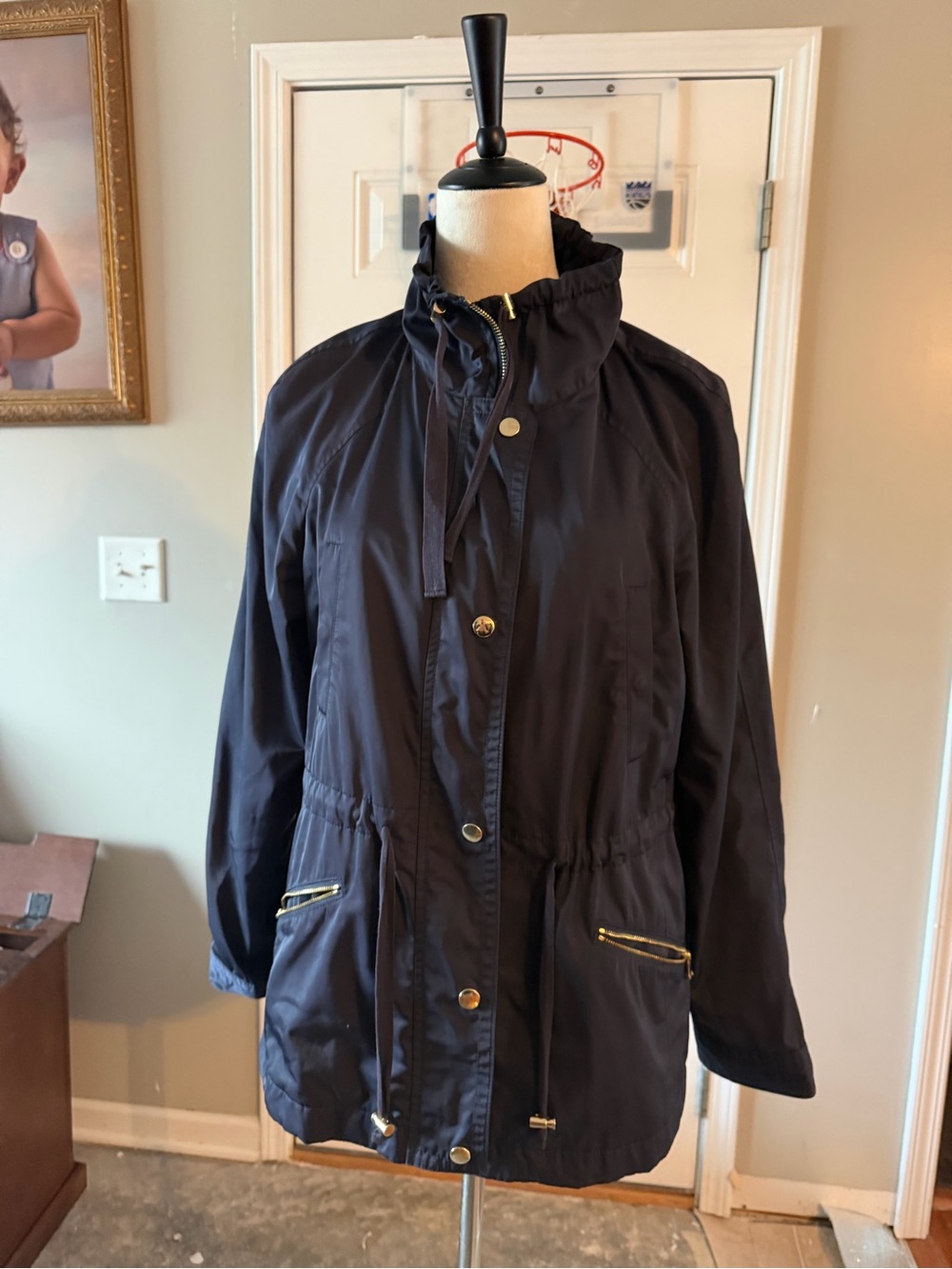 LOFT Navy Anorak Utility Jacket women’s size medium